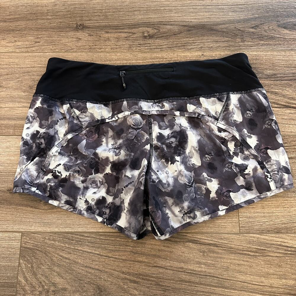 Lululemon Speed Up Short in Mini Obscured Black Size 8 Running - Picture 5 of 5